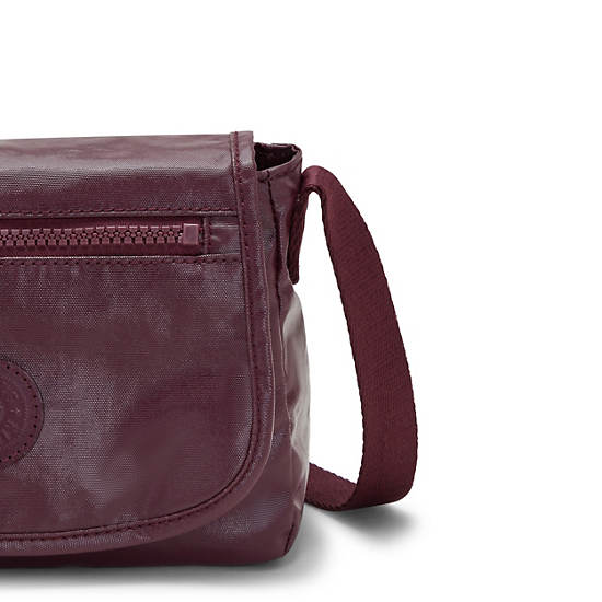 Bolsos Mini Kipling Sabian Metallic Crossbody Vino | MX 1351NW